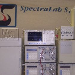 Shimadzu HPLC System with LC-10AD pump, SIL-10AXL Autoinjector and SPD-10A UV/vis Detector