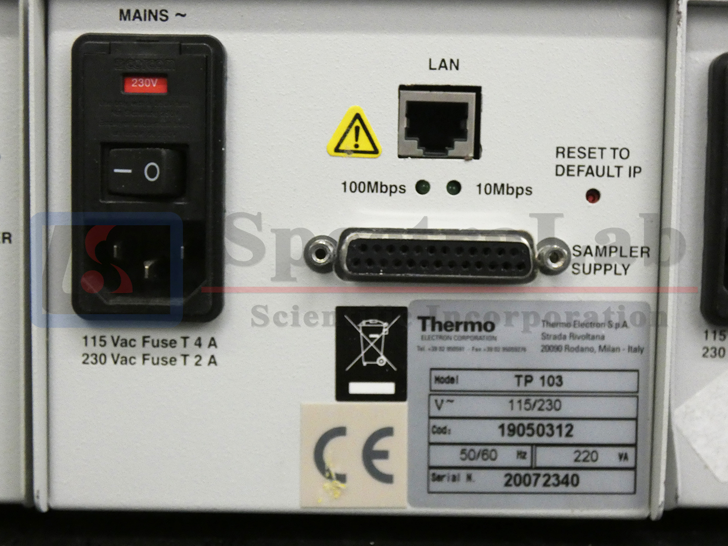 Thermo-TP103-Sample-Interface